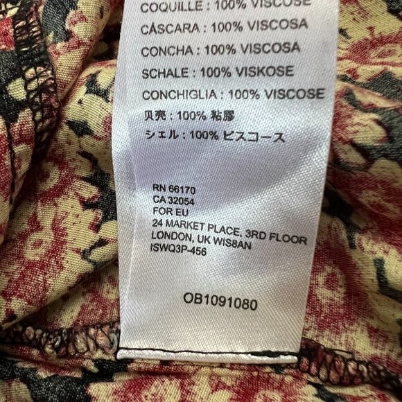 Free People Red Floral Lace Up Summer Short Dress Sz XS - Picture 10 of 16